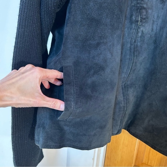 Marc Edwards Full Zip Leather Sweater Jacket Black Size XXL - Picture 4 of 12